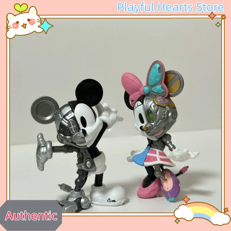 Boîte aveugle série semi-mécanique Mickey et ses amis, ornements de bureau créatifs et mignons, figurines d'action à collectionner tendance, cadeaux