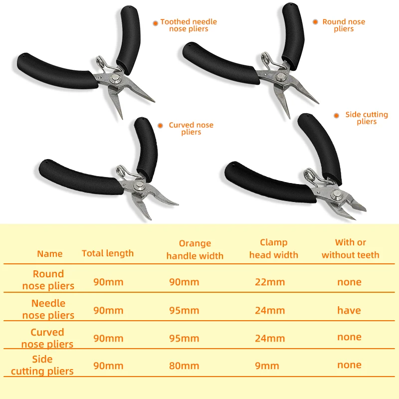 1pcs Mini Needle Nose Pliers Jewelry Accessories/Small Portable/DIY Making/Multi Shapes/Cutter Pliers For Handmade DIY Tools