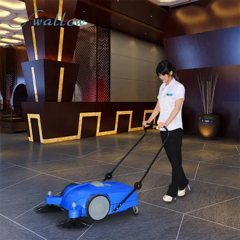 Street Cleaner 55L 70L 80L Unpowered Push Sweeper Large Capacity Road Outdoor Ride on Floor Sweeper