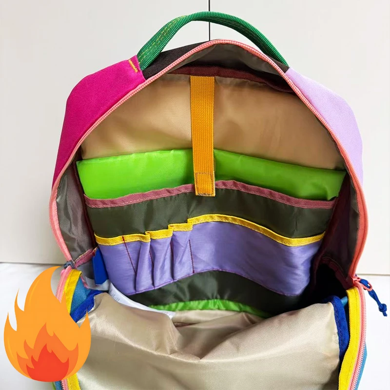 Mochila Alpaca Robot Dopamina, mochila de nailon para senderismo, mochila escolar de viaje ligera con correas transpirables