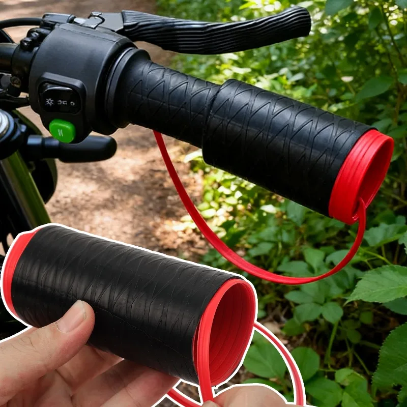 العالمي للدراجات النارية سيليكون المقود كم عدم الانزلاق سيليكون دراجة نارية تعديل ركوب والعتاد الغطاء الواقي 1/2 قطعة