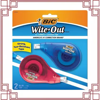 快速清潔白色修正帶 2 捲裝 39.3 英尺,適用於學校、辦公室文件 10 最佳銷售 小工具辦公室 - №1