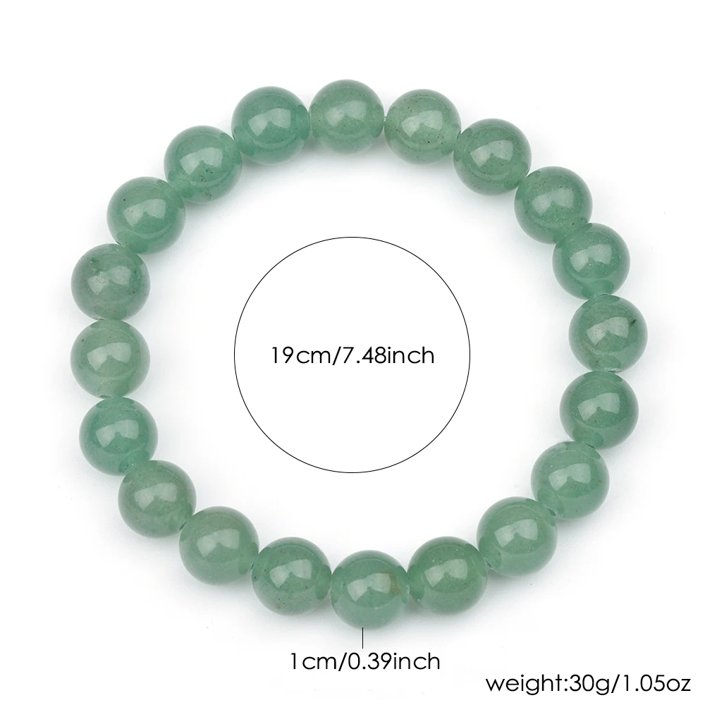 10mm Energy Crystal Sage Amethyst Green Aventurine Beads Stretchable Bracelet Fashion Men\'s and Women\'s Bracelet Jewelry Gift