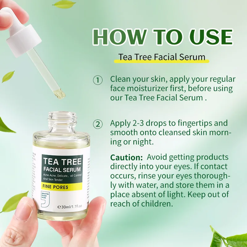 Esencja z drzewa herbacianego nawilżająca, rozjaśniająca, kojąca i regenerująca, długotrwała esencja nawilżająca blokująca wilgoć.