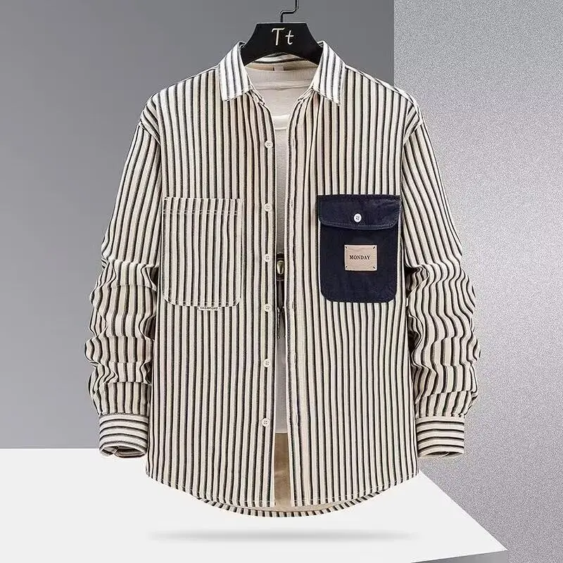 

Свободный повседневный мужской топ irt New Autumn Faion Small ence Design Sense Top для мальчиков, модная универсальная верхняя одежда Long Sve