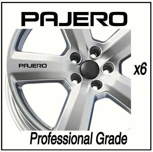 

For x8 MITSUBISHI PAJERO WHEEL DECALS STICKERS SHOGUN SPORT