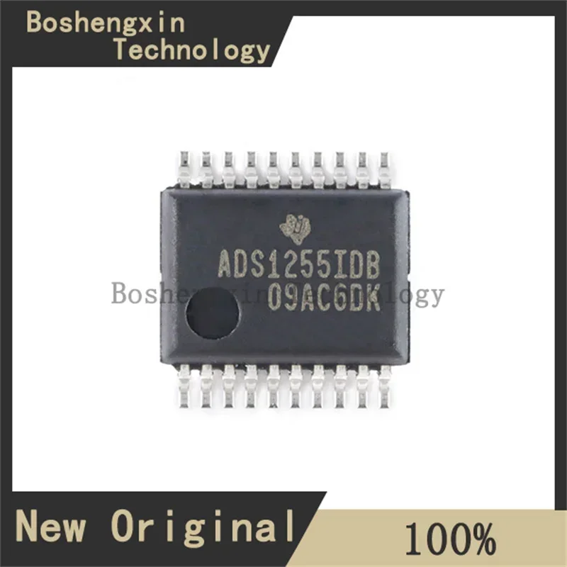 1Pcs ADS1255IDBR 24-bit 30kSPS Very Low Noise Delta-Sigma ADC  ADS1255IDBR SSOP(DB)-20