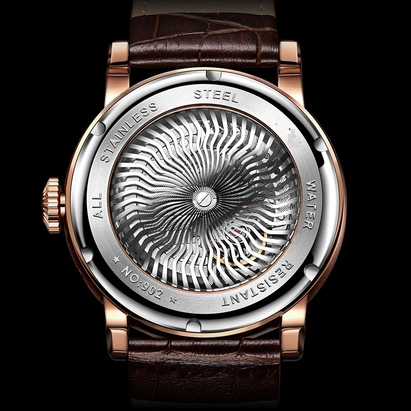 NESUN automatic mechanical watch for men, multi-functional mechanical watch, skeleton men's watch, gentleman's wristwatch