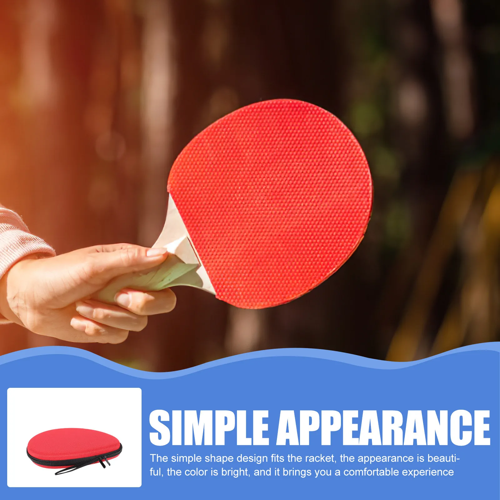 

Table Tennis Racket Storage Case Bright Color Non-Deformable Protective Organizing Bag for Rackets Balls Daily Carry Tournament