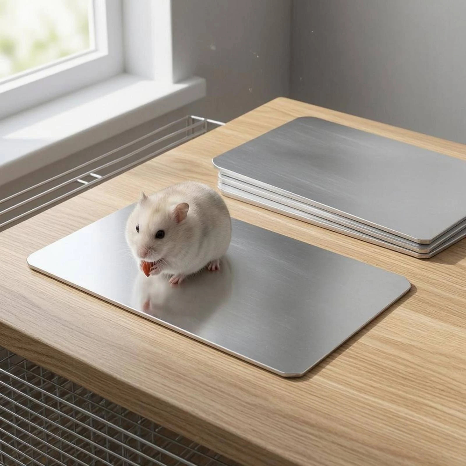 4 Pieces Aluminum Plate Set Silver Finish Heat Management