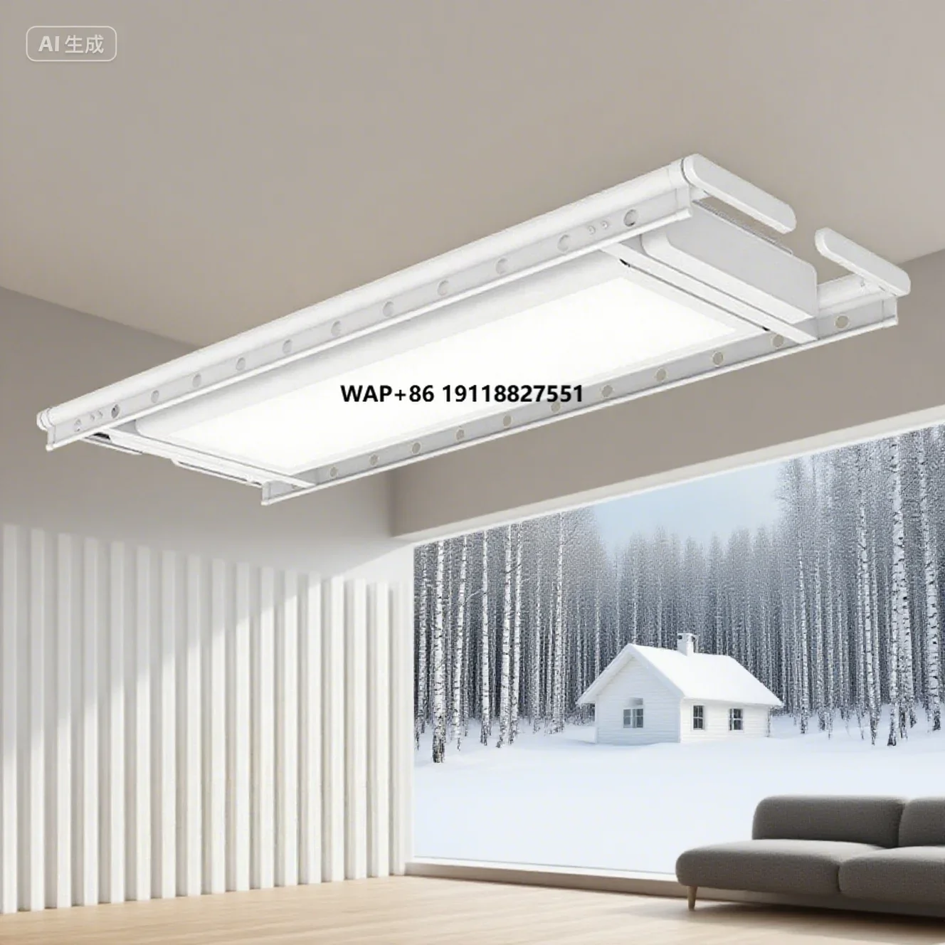 

Balcony Electric Lifting Clothes Drying Rack Retractable Automatic Hanger Ceiling Laundry Drying Clothes Rack