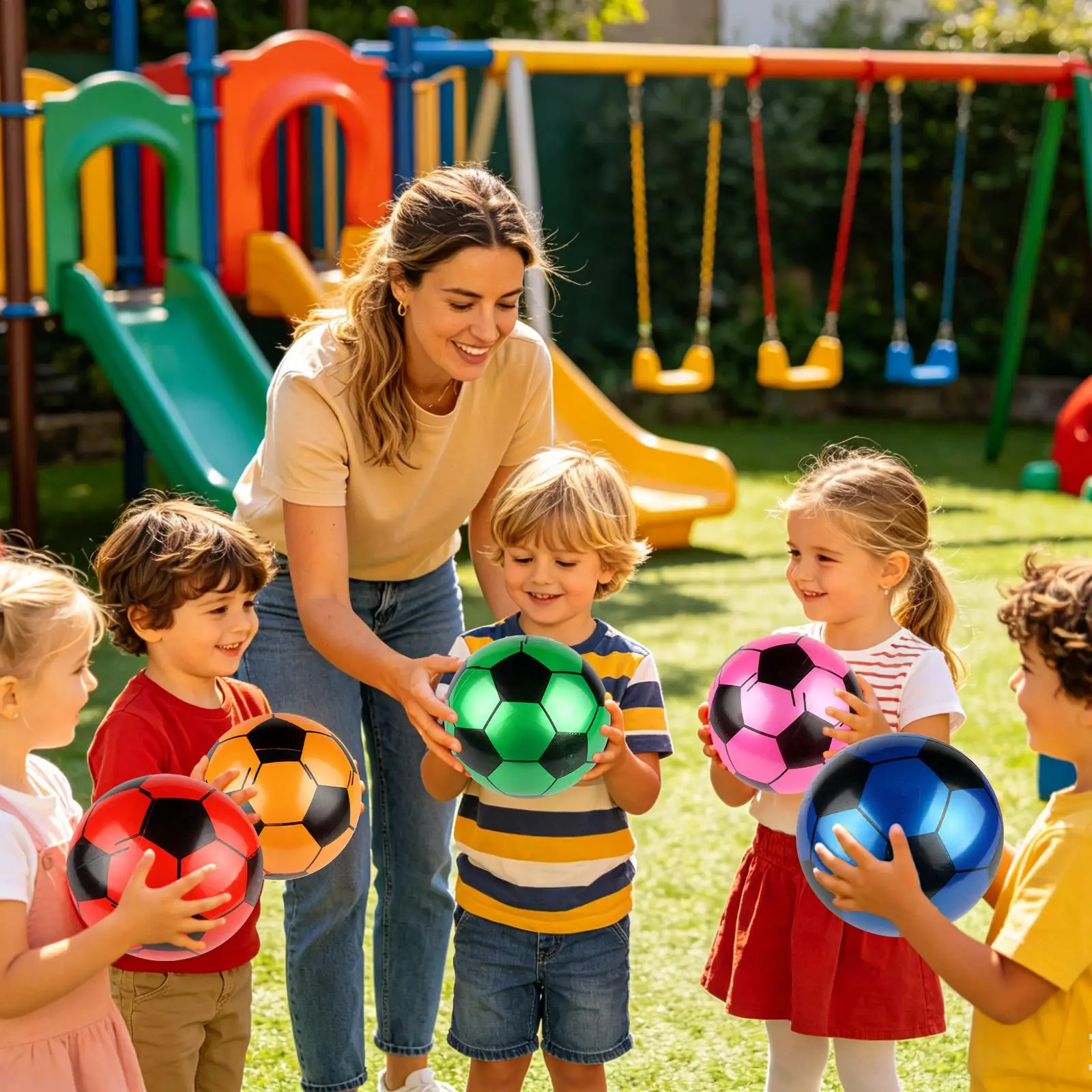

Blow Up Soccer Ball 6 Pieces Water Toy 8.6 Inch Beach Soccer Ball For Boys Girls Indoor Outdoor Garden Pool Yard Summer Birthday