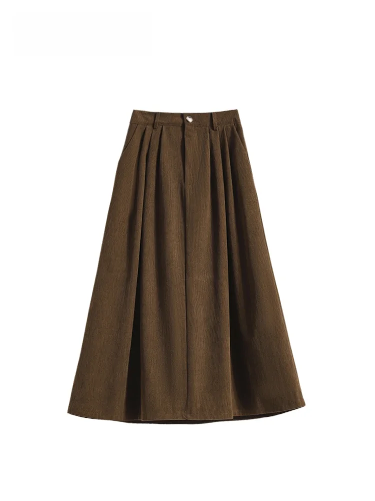 

Юбка А-силуэта с высокой талией для женщин больших размеров, повседневная, весенняя, модная, стройнящая, трендовая миди-юбка от Cara CLUB