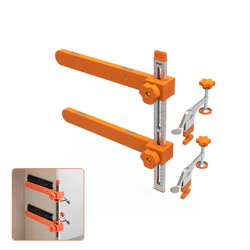 

Imbot Woodworking Cabinet Drawer Mounting Jig With Toggle Clamp - Scale for DIY Projects Cabinet Hardware