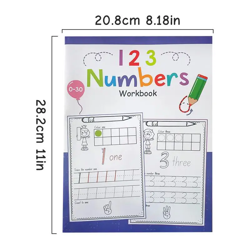 알파벳 추적 도서 A4 영어 알파벳 쓰기 연습 편지 추적 도서 3-6 세를위한 대화 형 조기 학습 워크북