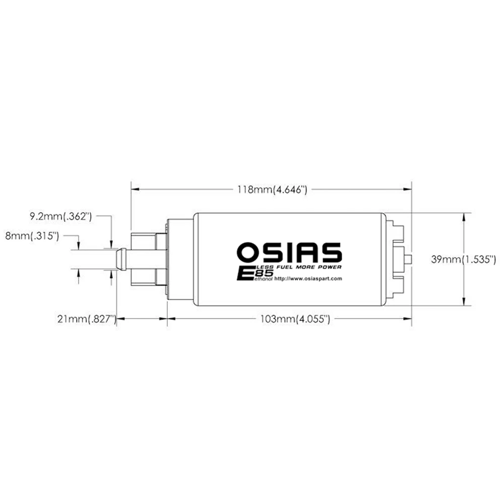 OSIAS – pompe à carburant à haut débit, 340lph E85, pour Honda Civic Accord Elantra Chevrolet Dodge, remplace Walbro 255LPH GSS342