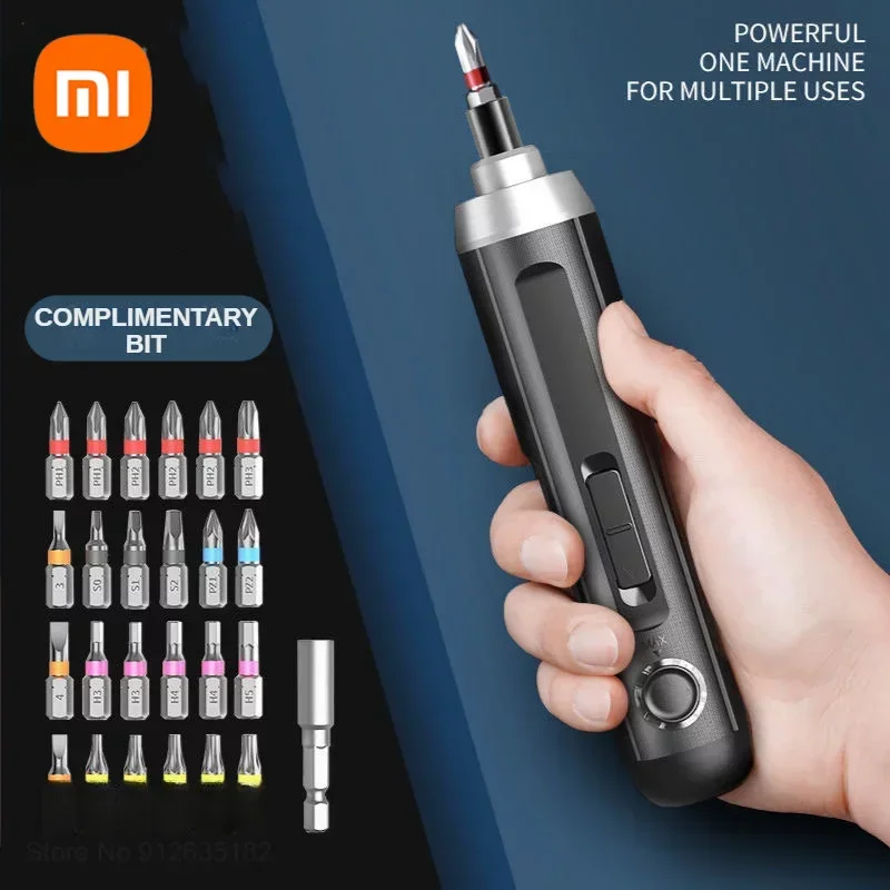 Xiaomi-Deli Conjunto Chave De Fenda Elétrica, 25 em 1 Bits Chave De Fenda, Bateria De Lítio 3.6V, Elétrica Sem Escova, Ferramenta De Montagem