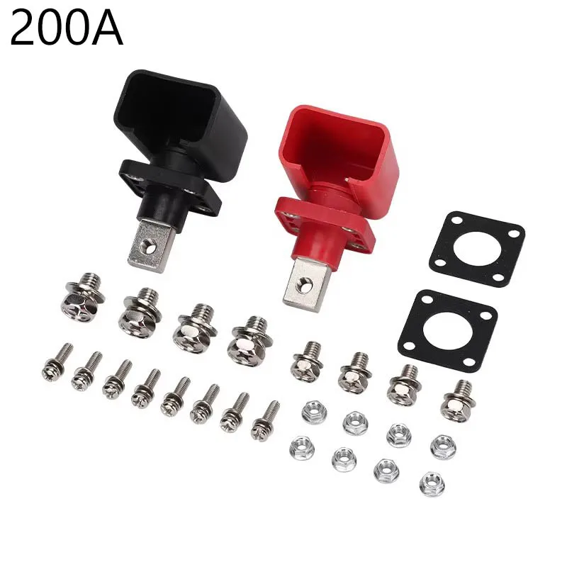 

2pcs 200A All Copper Lithium Battery Terminal Battery Connector Energy Storage Terminal High Current Copper Terminals