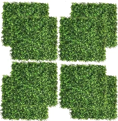 10 Pcs 25 CM Artificial Eucalyptus Hedge Wall Panel Garden Artificial Vertical Garden Fake Plant Grass Boxwood  Wedding Decor