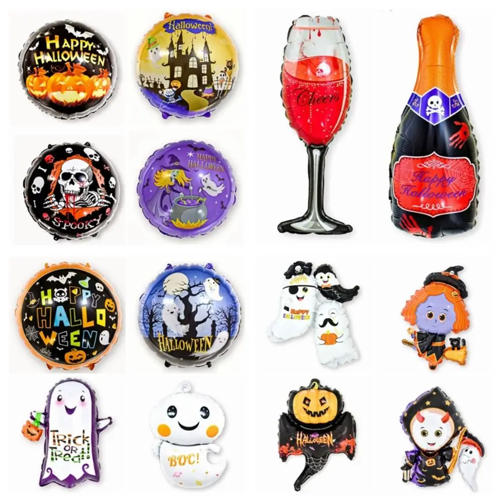 Pumpkin Ghost Bat Halloween Pumpkin Ghost Balloons Halloween Theme Self-sealing Halloween Aluminum Film Balloon Inflatable