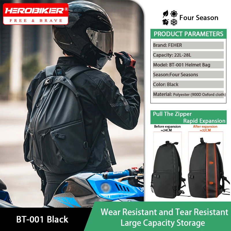 

Large Capacity Motorcycle Bag Motorbike Helmet Bag Multifunctional Moto Backpack Reflective Outdoor Travel Bag Moto Accessories