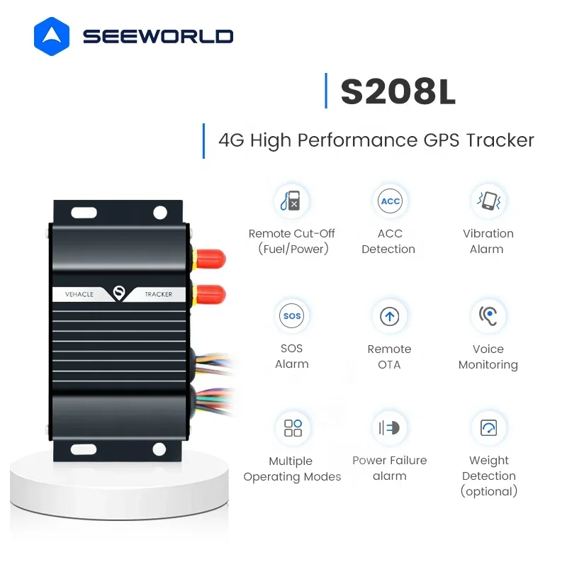 Truck Fuel Tank Monitoring Ultrasonic GPS Sensor 2G / 4G GNSS Tracker With Additional Input Support