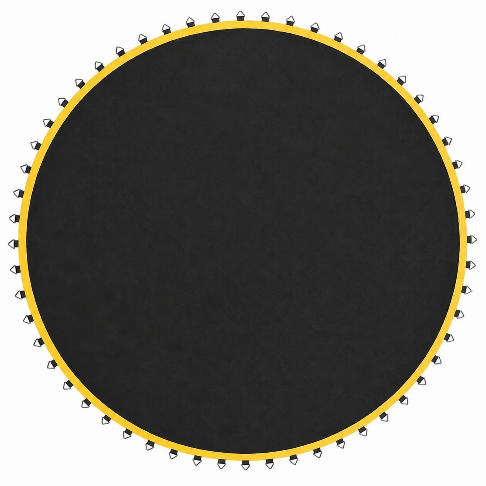 Replacement Round Trampoline Jumping Bed PP Material with Yellow Edge V Rings for Home Outdoor Frame Rebound Mat