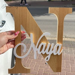 Custom Wooden Name Sign, Baby Shower Gift, Nursery Decor, Name Wall Sign