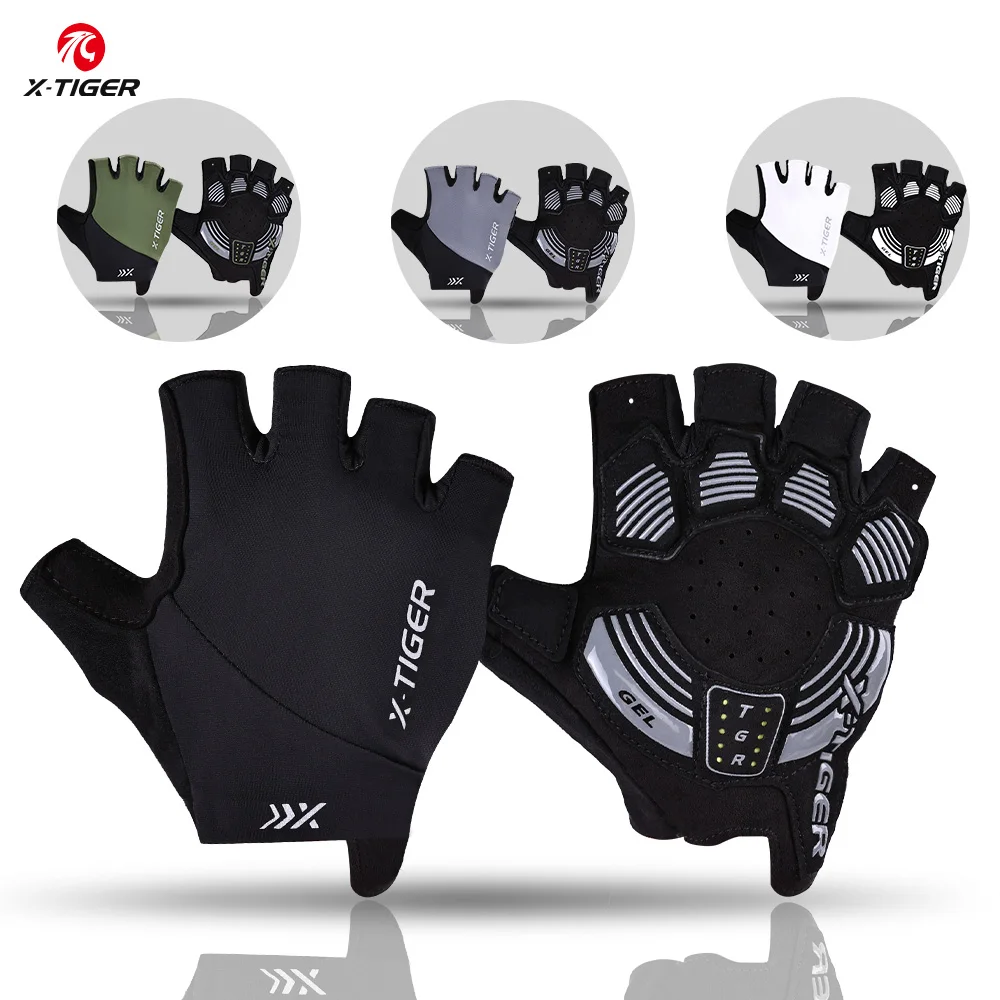 AliExpress X-TIGER Men Women Cycling Gloves Breathable Damping MTB Road Bike Special Gloves Non-slip Bicycle Half Finger Gloves