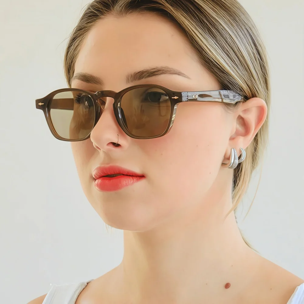 

Новые квадратные оливково-зеленые солнцезащитные очки, простые винтажные дизайнерские солнцезащитные очки, модные солнцезащитные очки для путешествий, анти VU400