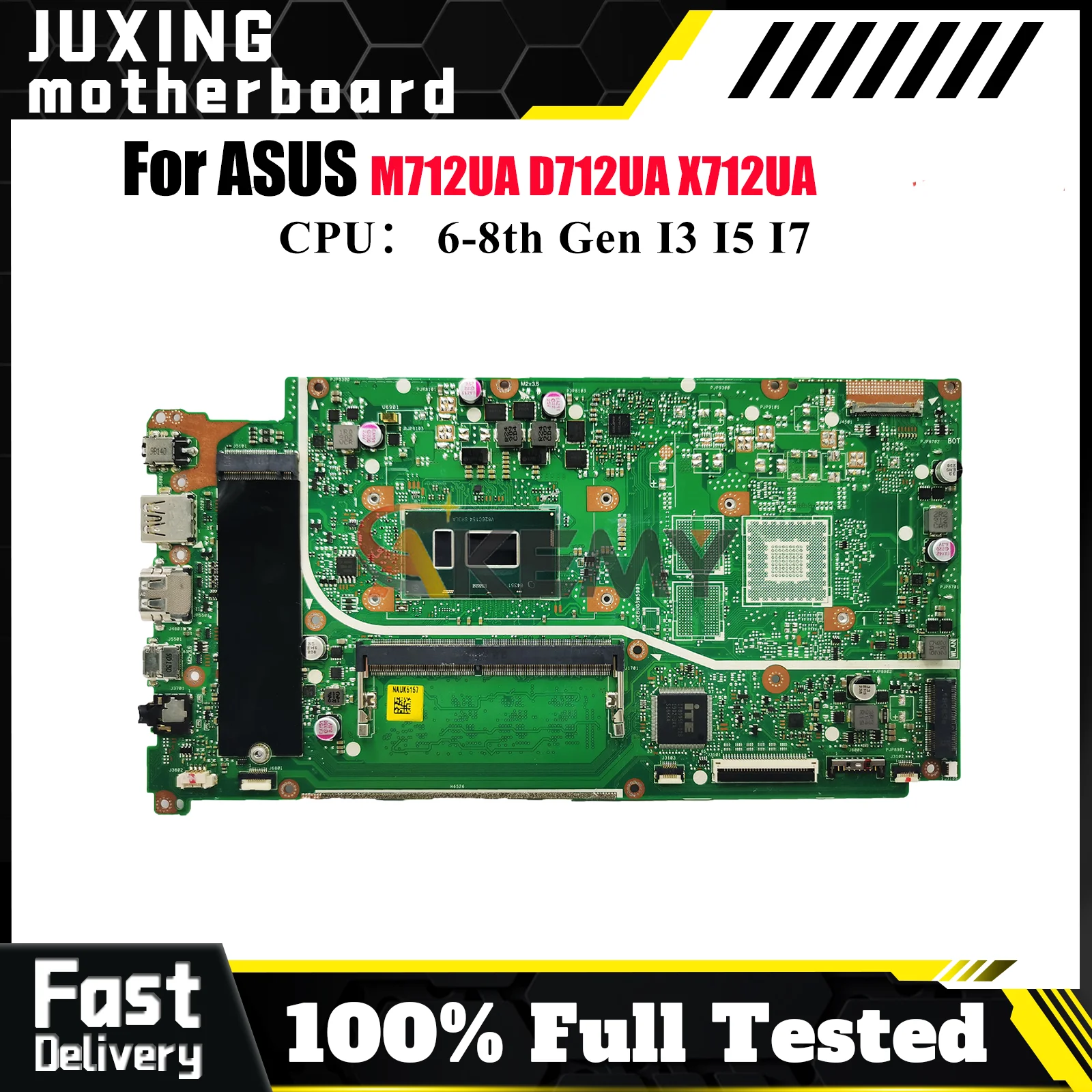 

X712UA Laptop Motherboard For ASUS VivoBook D712UA X712U X712UA M712UA Notebook Mainboard With I3 I5 I7 CPU 100% tests OK stk