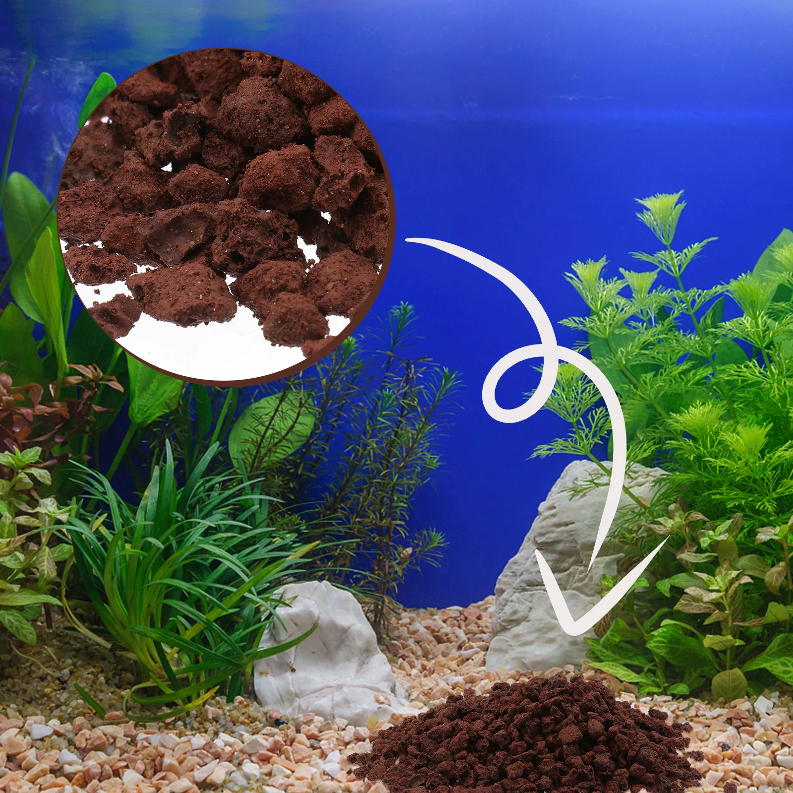 

500g Volcanic Rocks Aquarium Filter Material Stone Dark Red Effective Filtration Fish Tank Ornament Filter Stone for Marine
