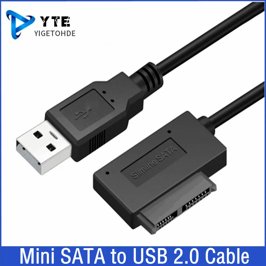 USB Adapter PC 6P 7P CD DVD Rom SATA to USB 2.0 Converter Slimline Sata 13 Pin Adapter Drive Cable For PC Laptop Notebook