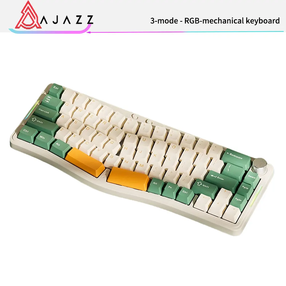 

AJAZZ AKS068pro Wireless Mechanical Keyboard RGB Backlight Gasket Structure VIA Program Finished Kit for Hybrid Work/Mac/Android