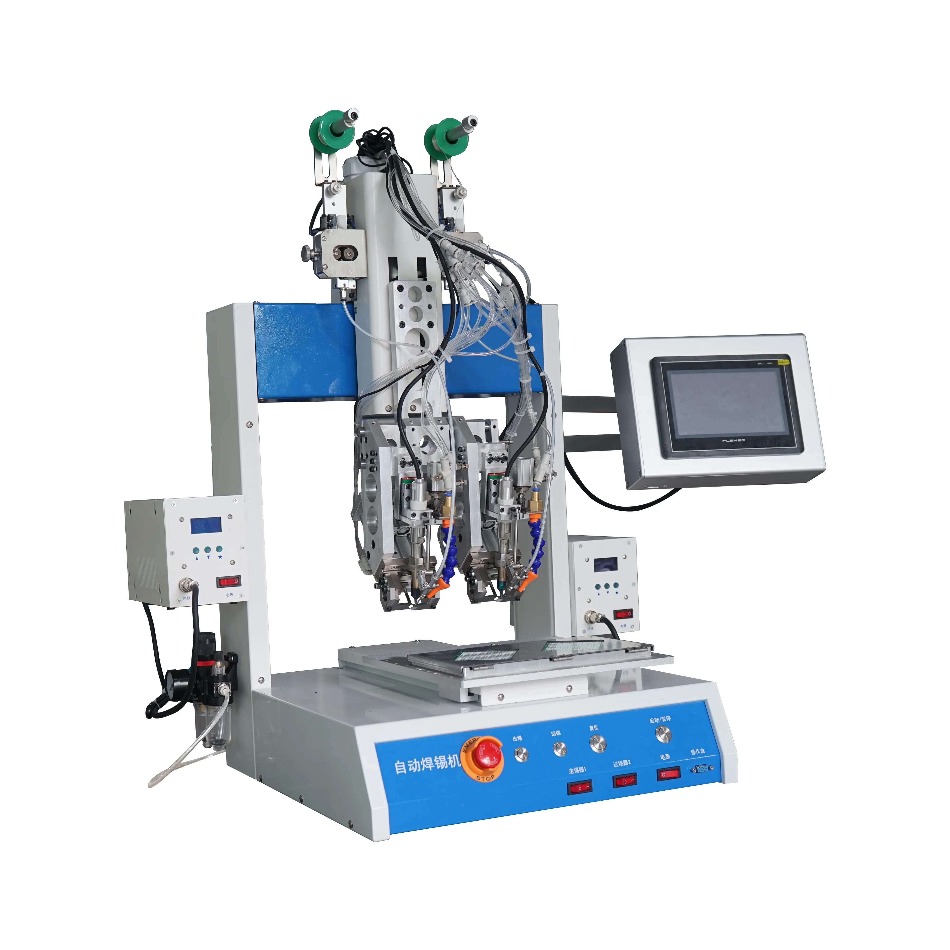 Automatic stripping/stripping cutting and soldering machine 441BII wire to printed circuit board soldering machine with dual