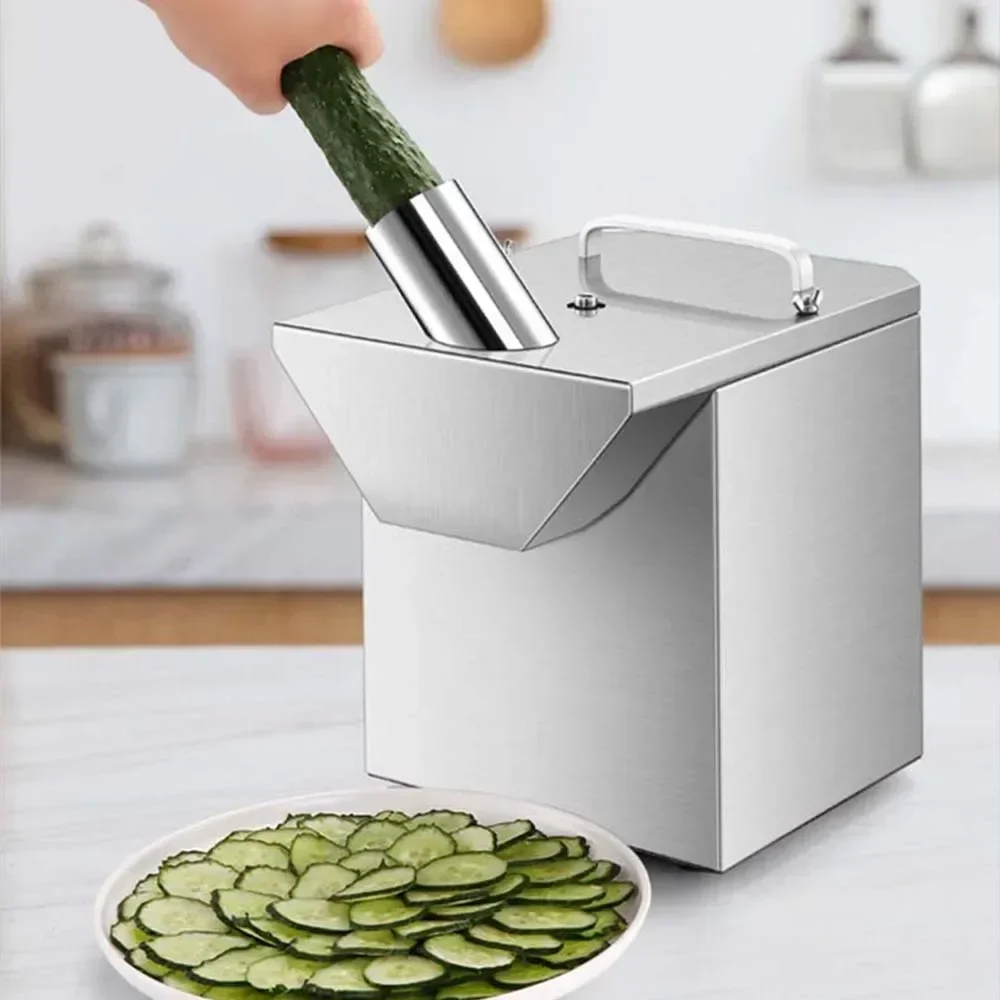 Commercial Stainless Steel Electric Vegetable Slicer Multifunctional Pepper Ring Cutting Food Processing Machine