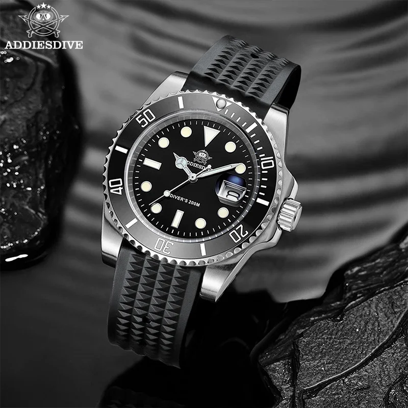 

Men's Dive Quartz Watch 41mm Fashion Stainless Steel Wristwatch 200M Calendar Display Luminous Watches ForMen