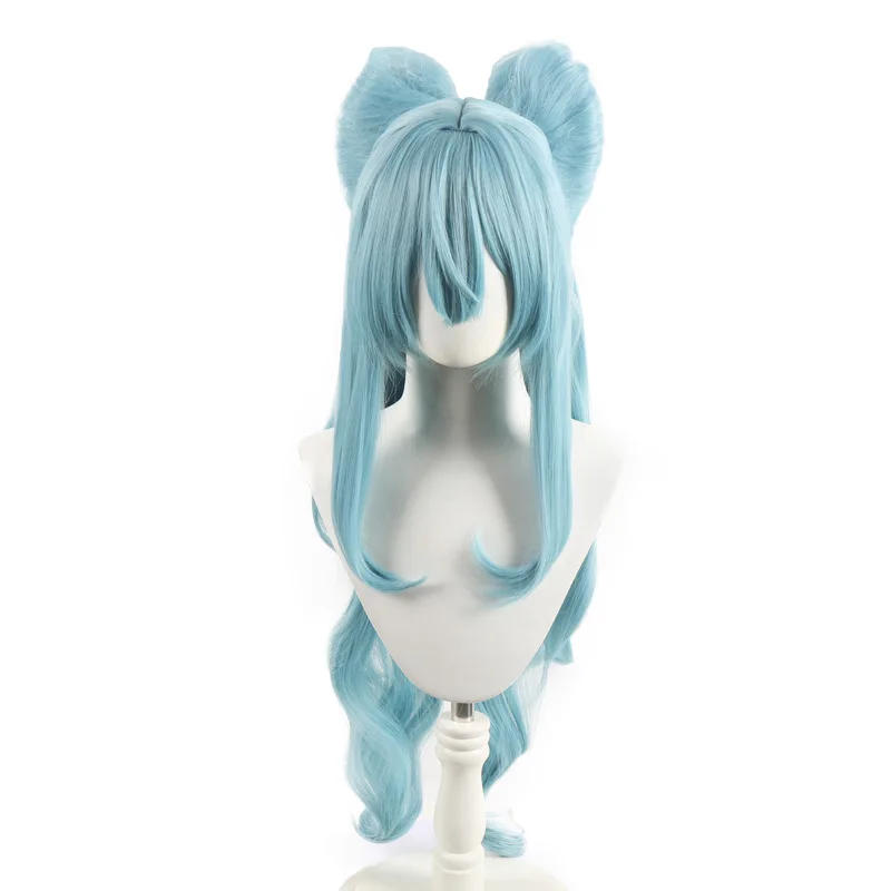 Yumatisuki Mizuki Cosplay perruque Anime jeu Genshin Impact Cosplay longue perruque 80 cm résistant à la chaleur perruques synthétiques avec bonnet de perruque