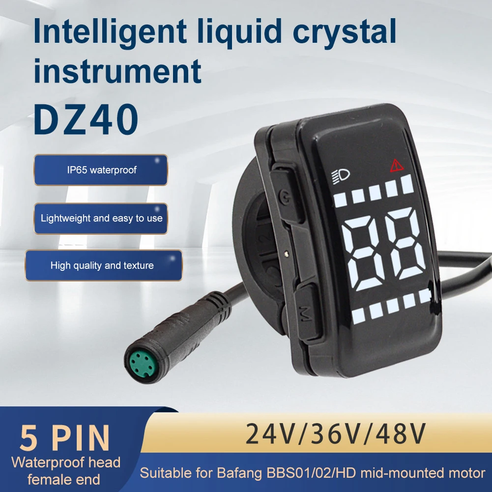 

Ebike Intelligent LCD Display IPX5 Waterproof Mini Ebike LCD Display Screen for BAFANG BBS01 BBS02 BBSHD Mid Drive Motor