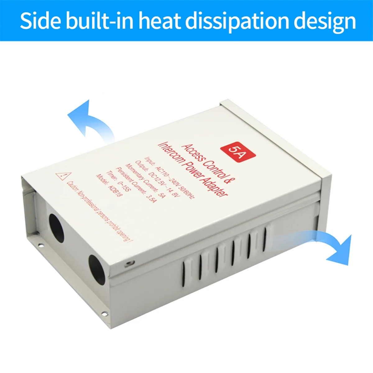Tuyo transformador de fuente de alimentación de Control de acceso a prueba de lluvia DC 12V-15V 5A sistema de puerta adaptador de retardo de tiempo para cerradura de reconocimiento facial