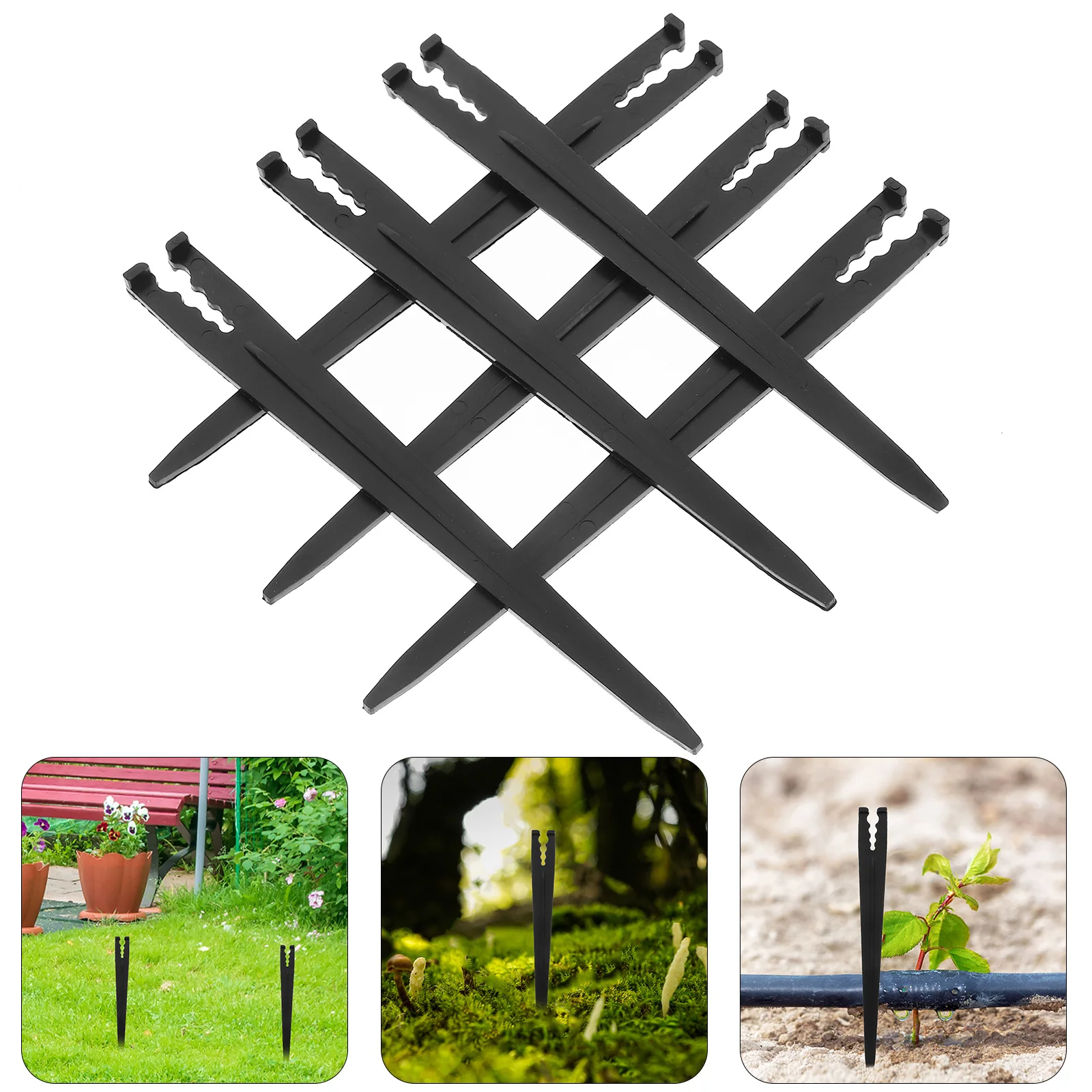 

100pcs Hose Bracket Garden Irrigation Support Sturdy Plastic Pegs Drip Tubing Lawn Watering System Ground Stake Durable