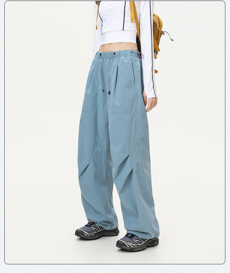 CHRLCK Women's Quick Drying Hiking Pants Spring Summer Fashion Cargo Pants Loose Fishing Camping Cycling Trekking Trousers