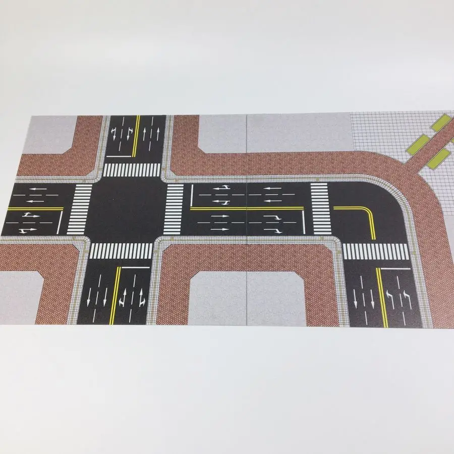 1/150 N scala simulazione autostrada strada Street Board fai da te sabbia tavolo edificio scena Layout materiali Diorama Kit stampa UV Desgin