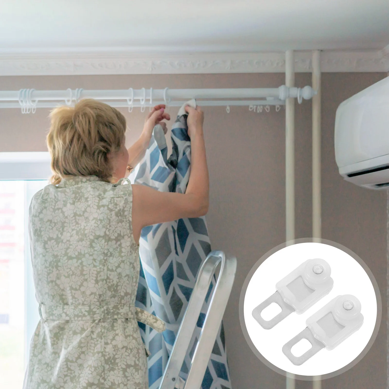 

20pcs Curtain Track Rollers Heavy Duty Stainless Steel Silent Ball Bearing For Bedroom Office Bathroom Easy Install Track