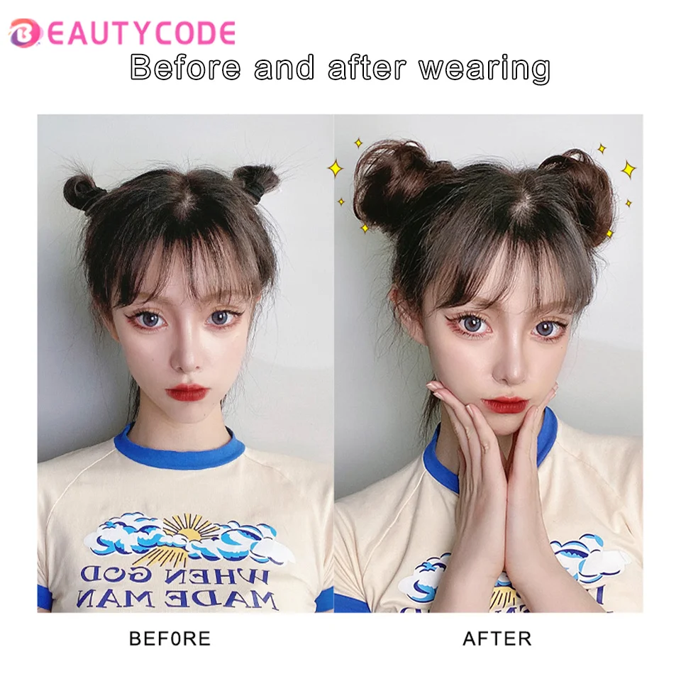 BEAUTYCODE الاصطناعية كليب على كعكة الشعر شريط مرن الشعر فوضوي Chignon تمديد Scrunchie هيربيسي للنساء والأطفال