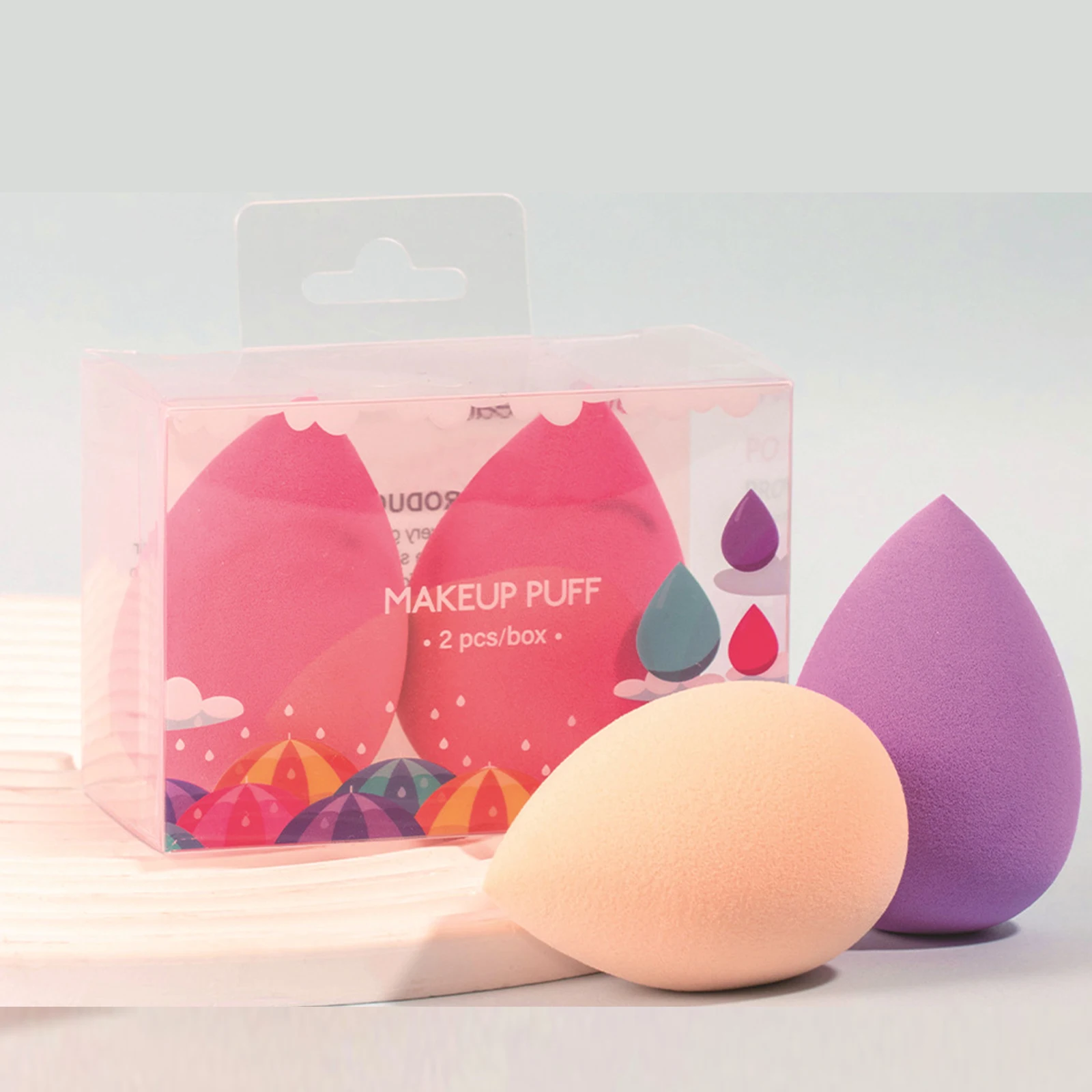 메이크업 스폰지 믹서기 뷰티 에그 소프트 화장품 퍼프 파운데이션, 파우더 퍼프 스폰지, 여성 메이크업 액세서리, 미용 도구, 2 개