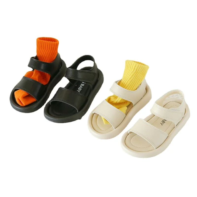 Summer Kids Sandals Boys Girls Beach Sandals Fashion Flat Heels Non-slip Children Student Sneakers