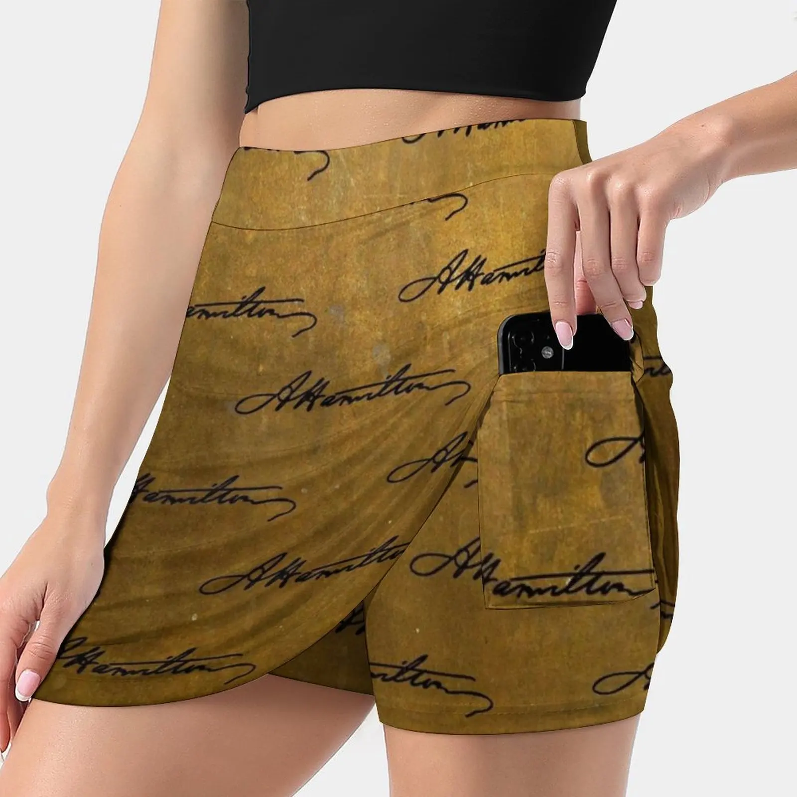 

Repeating Pattern Women's skirt With Hide Pocket Tennis Skirt Golf Skirts Badminton Skirts Running skirts American Revolution