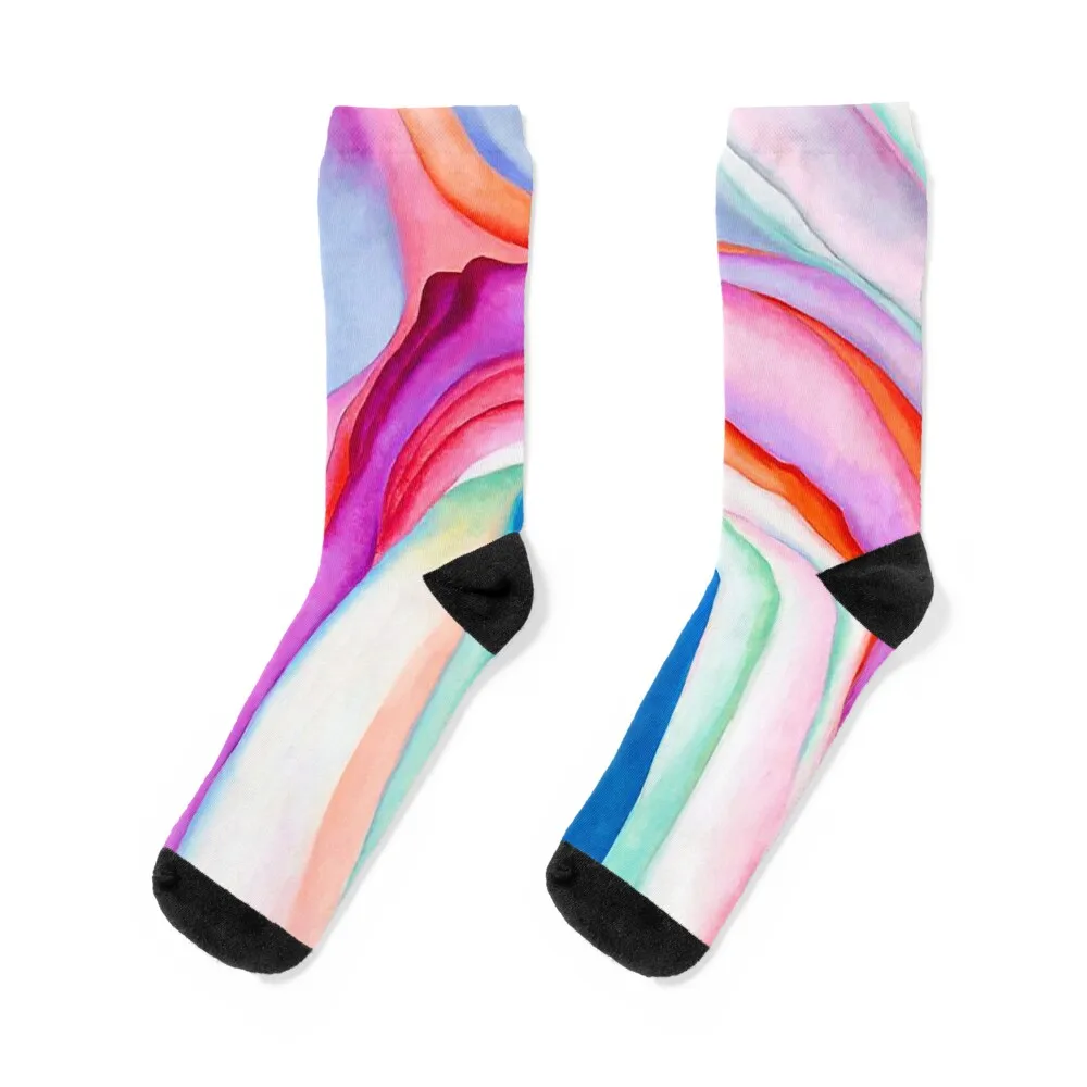 

Georgia O’keeffe Socks Soccer halloween christmas gifts Christmas Socks Women Men's