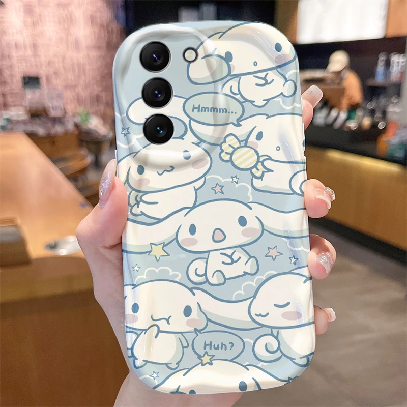 Cinnamoroll Wave Case for Samsung Galaxy S25 S24 S23 S22 S21 Ultra Plus S20 FE A73 A72 A71 A55 A54 5G A53 A52 A51 4G Back Cover - náhled 3